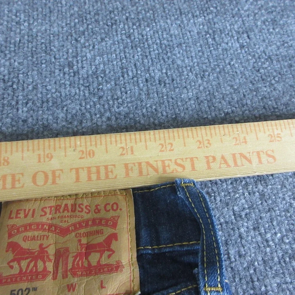 Levis 502 Jeans Mens 46x26 Blue Tapered Medium Wash Big Tall Stretch Denim